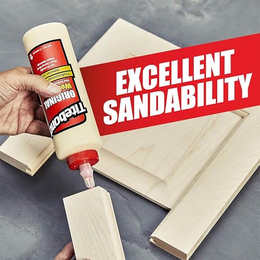 Titebond Original Wood Glue 5063, Industry Standard for Woodworking, Furniture Repair/Assembly, Construction, Home Repair or Modeling, 8 oz