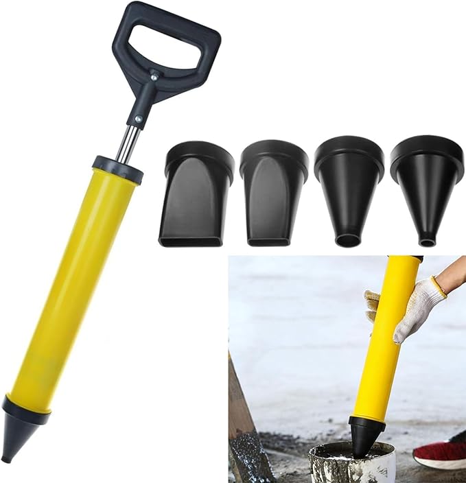 Saim Caulking Applicator Tool, 60cm Grout Caulking Guns Hand Mortar Pointing Grouting Pump with 4 Nozzles for Grouting Stone and Concrete Cement lime, Use in Tile Repair on Walls, Showers & Bathrooms