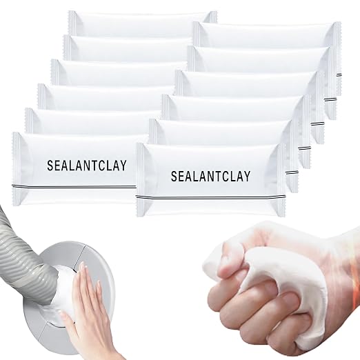 2026 Upgraded Repair Sealing Clay, Waterproof Sealant Mastic,Quick Mending Mud for Drain Connection, Wall Hole, Air Conditioning Hole Waterproof Seal Putty (12)