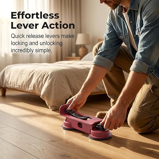 Floor Suction Cup Tool, Vacuum Suction Cup Repair Tool with Strong Suction Pad, Heavy Duty Floor Gap Fixer for Laminate, Wood, Tile, Puller for Lifting and Aligning Floorboards