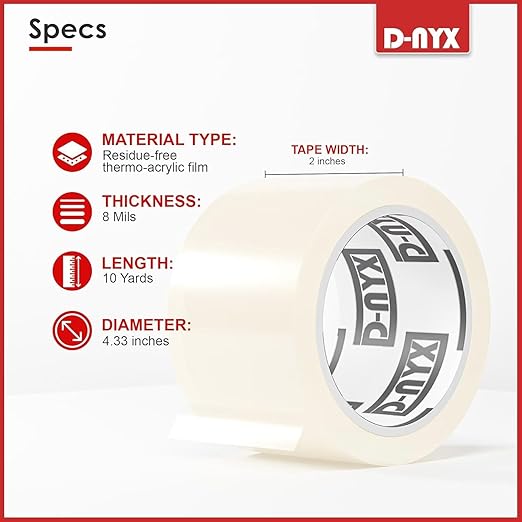 D-NYX Window Sealing Tape 1 Pack Transparent Sealing Heavy-Duty Residue-Free RV Insulation for Doors and Windows, Clear Weather Stripping Draft Isolation Tape (1 Pack 2 inch)