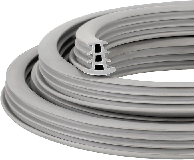Kingdder Concrete Expansion Joint Filler Driveway Crack Filler Flexible EPDM Rubber Strip for Concrete Crack Repair Replacement Weather Aging Resistance Expansion Joint(1/2'' Wide, 10 ft Long)