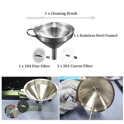 Resin 3D Printer Tool Kit, Stainless Steel Funnel with Strainers, Silicone Mat, Resin Filters & Basic Accessories for SLA/DLP/LCD 3D Printing Post-Processing