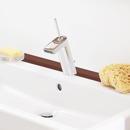 3 Rolls 1.5 Inch Caulk Tape Self Adhesive Toilet Caulking Strip Bathroom Sealing Caulk Strip Peel and Stick Bathtub Caulking Tape, 10.5 Feet Each Roll (Brown)