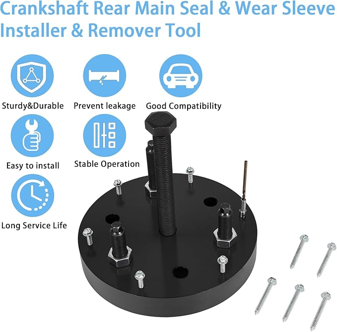 3164780 Crankshaft Rear Main Seal & Wear Sleeve Installer & Remover Tool Kit Fit for Cummins ISX QSX ISX15 ISX12 Cummins tools