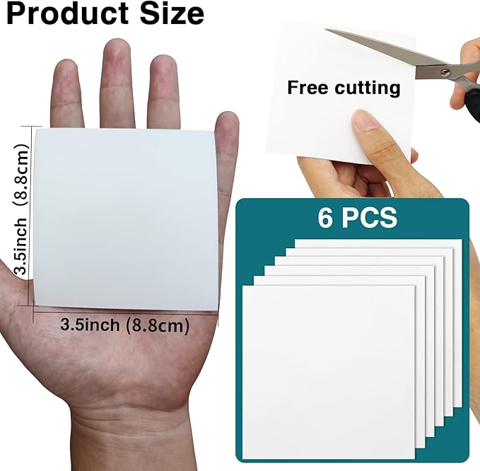 TPU Pool Repair Patch Kit for Air Mattress, Bounce House, Swimming Pool, Tent, Canopy, Pool Floats, Tubes and Inflatable Toys, 3.5 in x 3.5 in x 6 Pcs