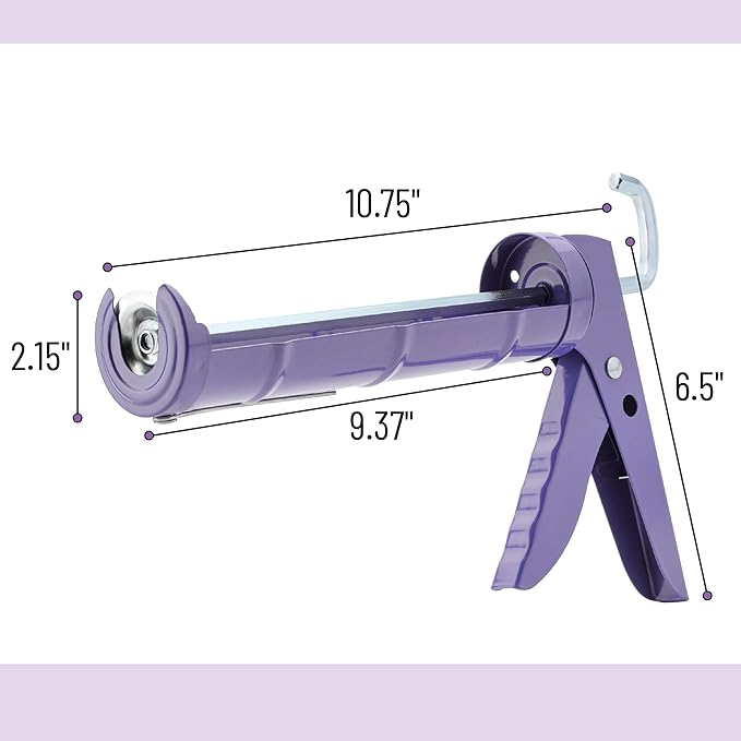Bates- Caulking Silicone Gun, 10:1 Thrust Ratio, Hand Caulking Guns, No Drip