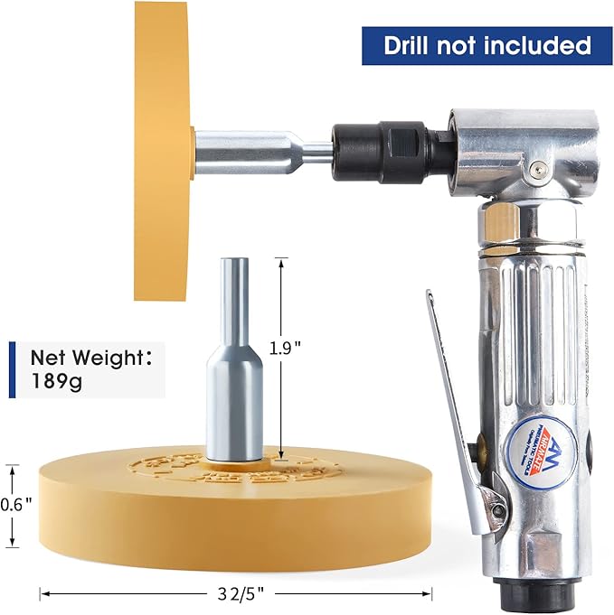 Decal Remover Eraser Wheel Rubber Eraser Wheel Adhesive Remover Wheel for Cars Sticker Remover Tool Removes Pinstripe Stripe Vinyl Tape and Graphic