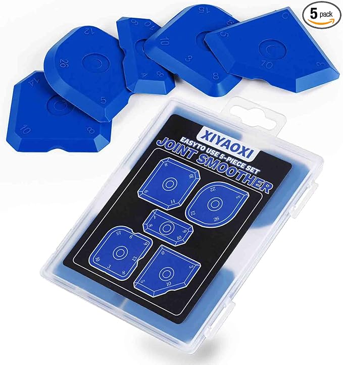 5Pcs Silicone Caulking Tools Compatible with Sealant Grout Finishing Sealing Blue Caulk Tool Kit