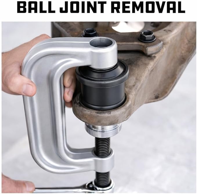 Powerbuilt Ball Joint and U-Joint Service Tool Set, Remove and Install, Ford, GM, Dodge, Adapters Included - 648602