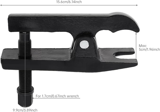 ChgImposs 6.3 Inch Ball Joint Separator, Adjustable Ball Joint Removal Tool, Heavy Duty High Carbon Steel with Black Oxide Pins, Universal Fit for Cars, Trucks & SUVs (Black)