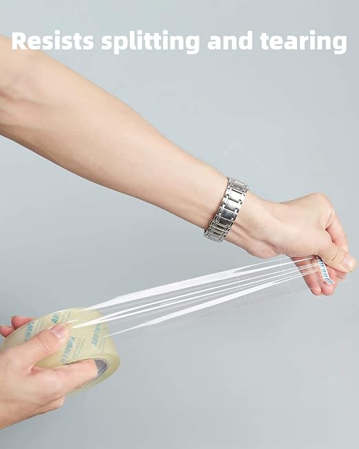 AUDTMWH Packing Tape Refills, Clear, Packaging Tape Heavy Duty Designed for Moving, Shipping and Packing, Mailing,1.88" x 60 yds, 2 Rolls