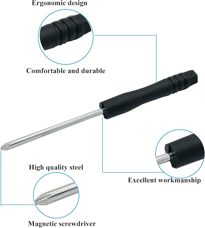 240 Pcs Nickel Plated Carbon Steel Tip Screws (M2*3-M2*6, M2.5*3-M2.5*8, M3*3-M3*8) with 2mm Screwdriver for Belt Buckle, Wallet, Handbag, Purse Repair