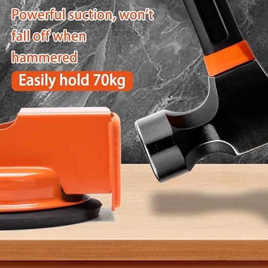 Floor Gap Fixer Tool - Heavy-Duty Vacuum Suction Cup for Closing Gaps in Laminate, Vinyl Plank, Hardwood & Tile Flooring, Burnt Orange