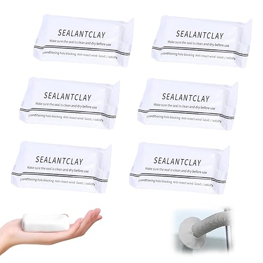 6-Pack Waterproof Sealant Mastic, Repair Sealing Clay, Quick Mending Mud for Drain Connection, Wall Hole for Wall Hole Repair, Air Conditioning and Drainage Pipes Quick and Easy Solution