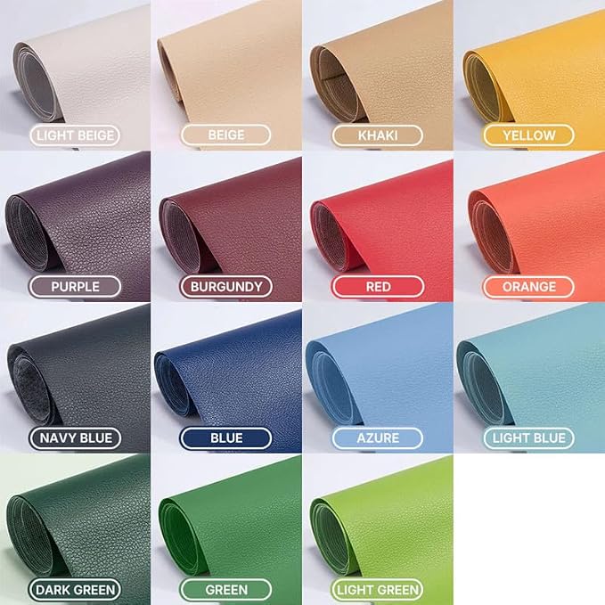 Cremsy Leather Repair Patch, Self Adhesive Leather Repair, Waterproof Vinyl Repair Patch, Cuttable Furniture Repair Tape for Couches, Sofa, Furniture, Car Seats, Bags, Jackets (Beige)