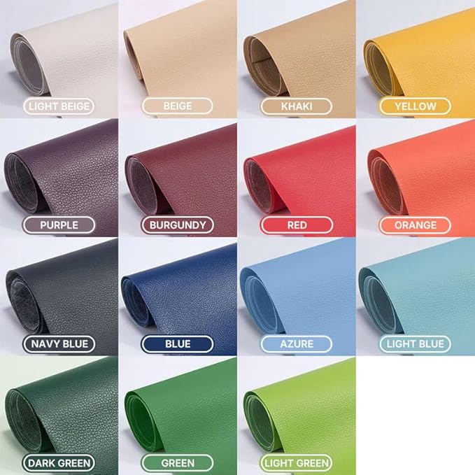 Cremsy Leather Repair Patch, Self Adhesive Leather Repair, Waterproof Vinyl Repair Patch, Cuttable Furniture Repair Tape for Couches, Sofa, Furniture, Car Seats, Bags, Jackets (Light Brown)