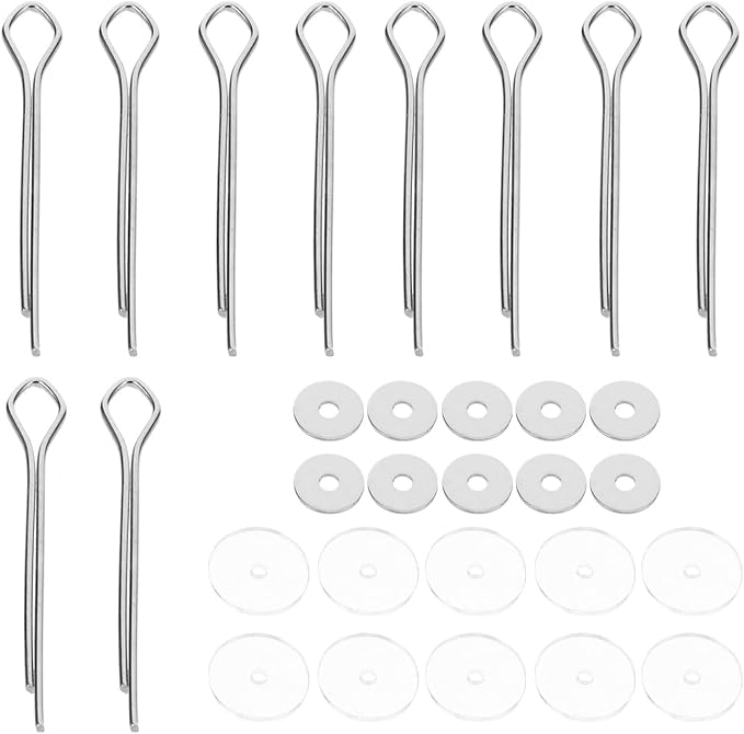 OSALADI DIY Doll Joints Accessories Kit with 10 Pins and 20 Washers for Doll Making Repair Limb Joints Crafting Materials