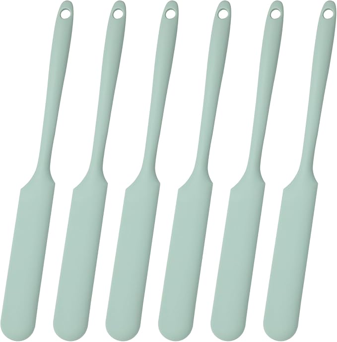 Gartful 6PCS Silicone Spatula Sticks, Non-Stick Epoxy Resin Mixing Sticks Scraper Tools, Reusable Stirring Rods for Resin, Paint, Waxing, Liquid, Arts Crafts Supplies, Facial Mask, Light Green