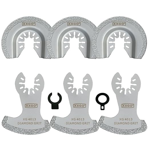 XXGO 6 Pcs Diamond Multi Tool Grout Removal Blade XG6002D