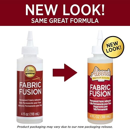 Aleene's Fabric Fusion Glue 4 oz 3-Pack, Permanent and Washable Adhesive, No-Sew Fabric Glue for Clothing, Denim, Polyester, Cotton, Flannel Materials, Dries Flexible