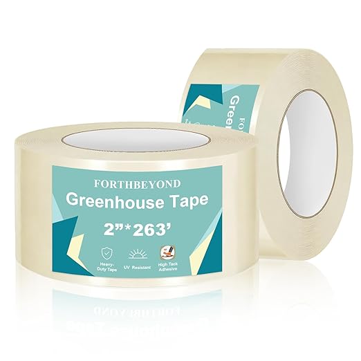 2Inch Heavy Duty Greenhouse Repair Tape 6.3Mil Thick 263Ft-UV & Waterproof PE Patch Tape for Small Holes,Thin Gaps,Mini Hoop House-Instantly Fix Cracks & Tears