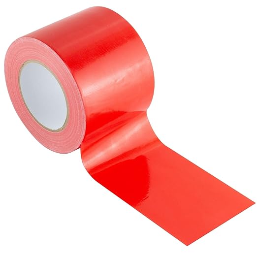 GTSE Wide Duct Tape, Red, 4 Inches x 55 Yards (164 ft), Heavy Duty, Waterproof Repair Tape for Indoor or Outdoor Use, 12 Rolls