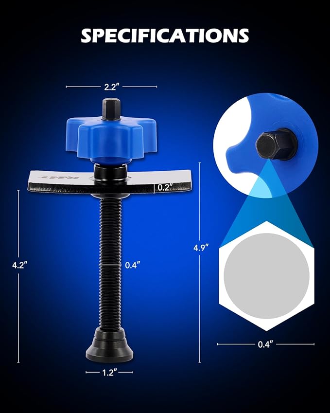 Orion Motor Tech Heavy Duty Brake Pad Spreader, Disc Brake Pad Tool Brake Piston Compressor Tool, Universal Brake Piston Tool with Solid Steel Swivel Joint for Car Light Truck with Caliper Hangers