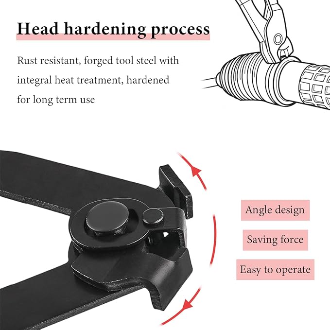 CV Boot Clamp Pliers with 20PCS Crimp Bands, Ear-Type Extension CV Axle Boot Banding Tool Kit, Single Ear Hose Clamps Pliers Universal Car Repair Tool