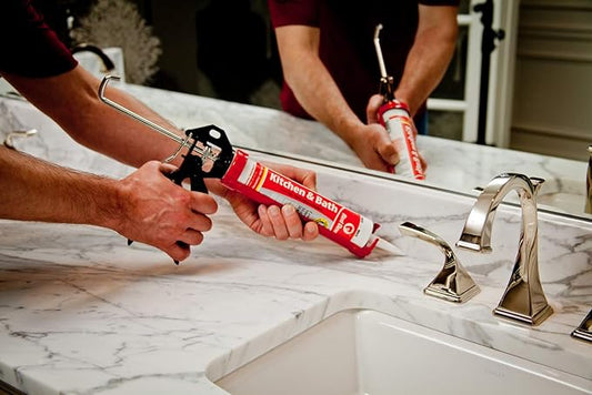 Red Devil 0887 Kitchen & Bath Low Odor Silicone Sealant, 10.1 Oz, Clear, Pack of 1