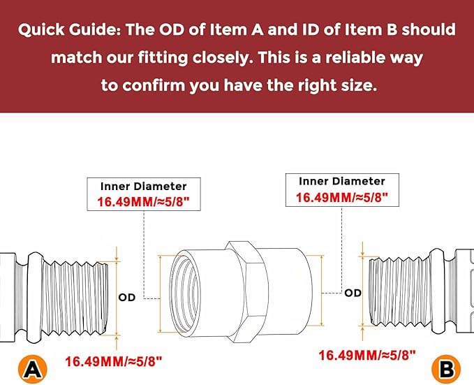 Packs of 2, 3/8" NPT FeMale to 3/8" NPT FeMale Solid Brass Pipe Fitting Coupler W/Sealing Tape, Brass Coupling Hose Fittings Adapter for Pipe Leak Repair, Tool Extensions