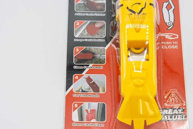 Spring Tools 5-1 Caulk Tool; 5 in 1 Caulking Tools Caulk Finishing Tool Caulk Remover Tool Caulk Remove Scraper Silicone Tool for Bathroom