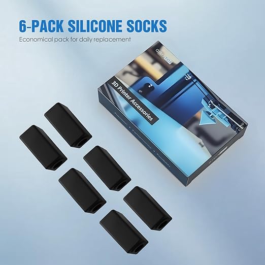 Hotend Silicone Sock for Elegoo Centauri Carbon – 6 Pack, 3D Printer Hotend Replacement Accessories