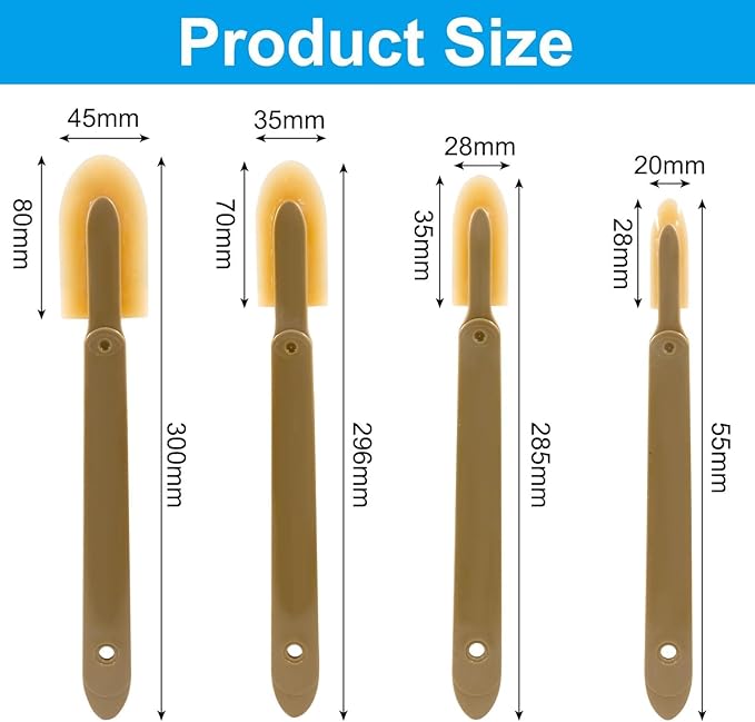 6pcs Caulking Tool Reusable Sealant Spatula Spreader 2 Sizes Silicone Caulk Finishing Set Tool Multifunctional Caulking Remover/Smoothing Tool Applicator for Tiles Brick Kitchen Bathroom
