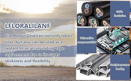 Professional Tire Repair Glue,Tire Glue sidewall,Tire Repair Rubber Nail kit,Tire Plug Glue Rubber Cement,Patch Repair kit,Tire sidewall Repair Suitable for car, Motorcycle, Jeep, Tractor (3-Box Set)