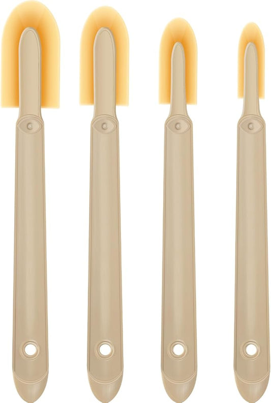 Gisafai 4 Size Set Rubber Caulking Tool Silicone Caulking Finishing Tool Tips Set Applicator with ABS Handle Grip for Brick Skirting Kitchen Bathroom