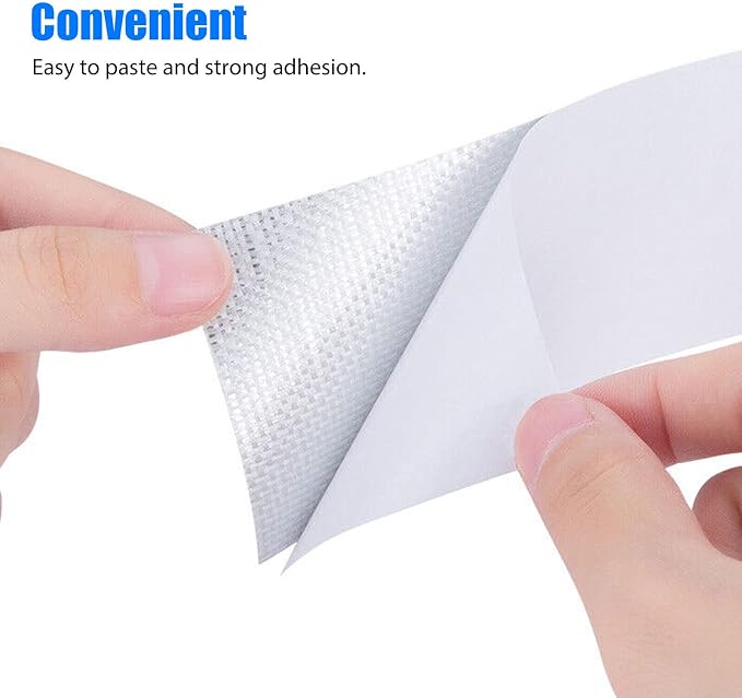 Xinhan (Gold,Silver,Black) Aluminum Foil Heat Shielding Tape High Temperature Heat Reflective Adhesive Backed Tape Compatible With Car Intake Pipe Engine Bay Hoses Wires Etc (Silver, 2in x 50ft)
