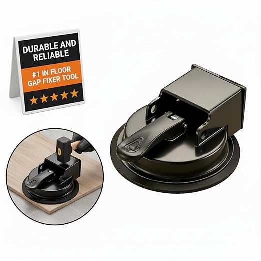 Floor Gap Fixer Tool Laminate Flooring Tools Wood Floor Repair Kit Vacuum Suction Cup Plank Grabber Power Shunting Installation for Flooring Seam Setter Fixing Grabber Leveler(Black)
