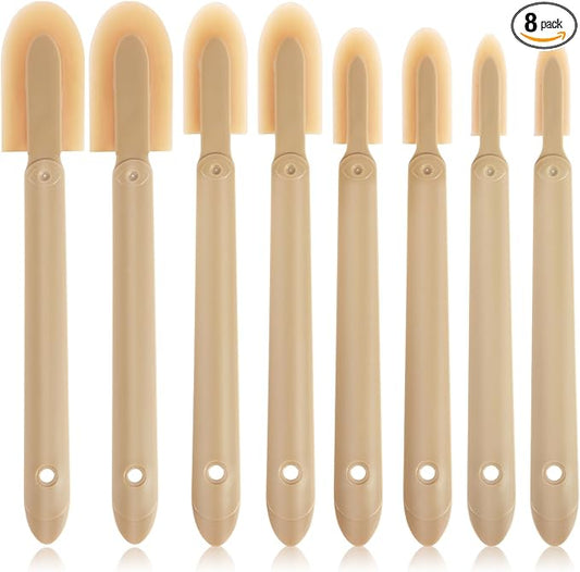 8Pcs Rubber Caulking Tool Set Reusable Caulk Tool Caulking Finishing Tool Grout Sealant Caulk Spatula Set Multifunctional Silicone Sealant Caulking Spatula Tool for Kitchen Bathroom Window /4 Size