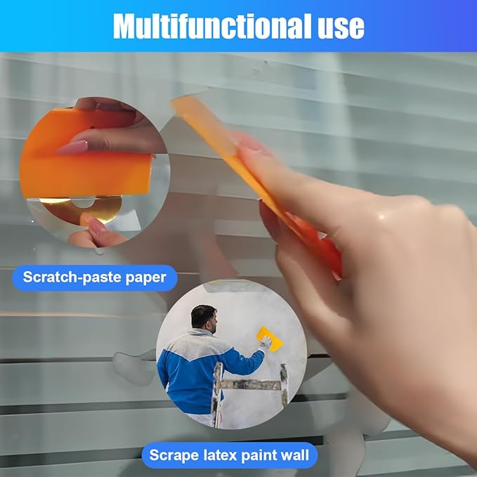 ZIMISI Car Body Filler Spreaders, 4, 5, 6 Inch Caulking Tools, Reusable Hard Plastic Spreader Tool, Automotive Body Fillers Spreader for Applying Fillers, Putties, Glazes, Caulks, Paint (6PCS)