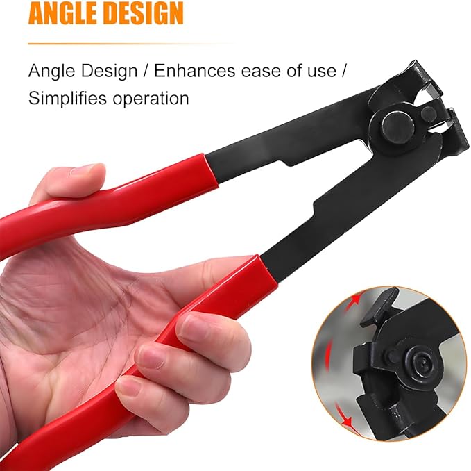 Car CV Joint Axle Boot Clamp Plier with 20PCS Crimp Bands, Heavy Duty ATV CV Hose Axle Clamp Tool Kit, Automotive Ear Type Extension Boot Band Tool, Universal for Most Vehicles