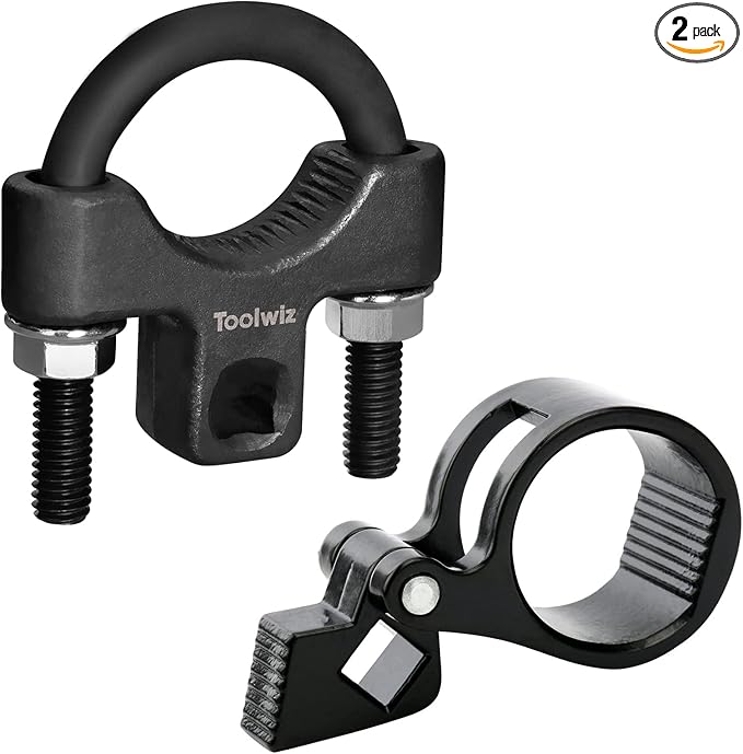 Toolwiz Inner Tie Rod Removal Tool Kit, 3/8'' Universal Low Profile Tool and Inner Tie Rod Hex Wrench Repair Remover 27-42mm End Wrench for 1/2" Square Drive, 2pcs for Most Cars Repair