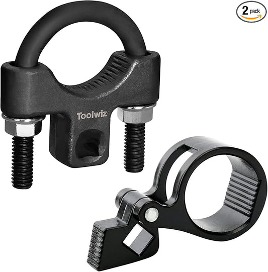 Toolwiz Inner Tie Rod Removal Tool Kit, 3/8'' Universal Low Profile Tool and Inner Tie Rod Hex Wrench Repair Remover 27-42mm End Wrench for 1/2" Square Drive, 2pcs for Most Cars Repair