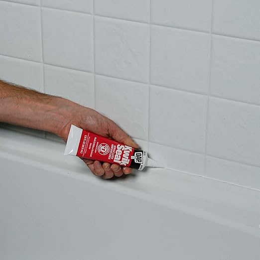 DAP Kwik Seal Kitchen & Bath Adhesive Caulk, White, 2.8 oz (7079800954)