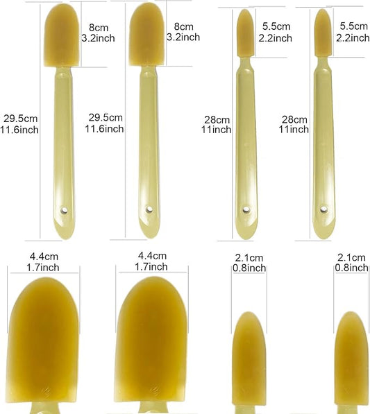 Extended Reach Grout Caulking Tool, 4pcs Rubber Caulk Finishing Tool with Ergonomic Grip for Bathroom, Kitchen Tile Gaps and Hard-to-Reach Areas