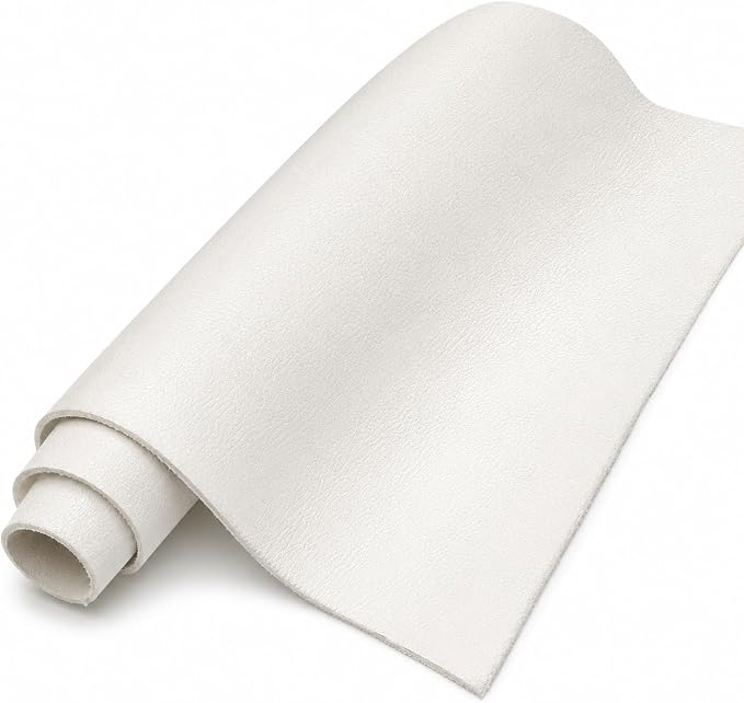 REED Leather HIDES - Cow Skins (8 inches X 11 Inches, White) | Arts and Crafts