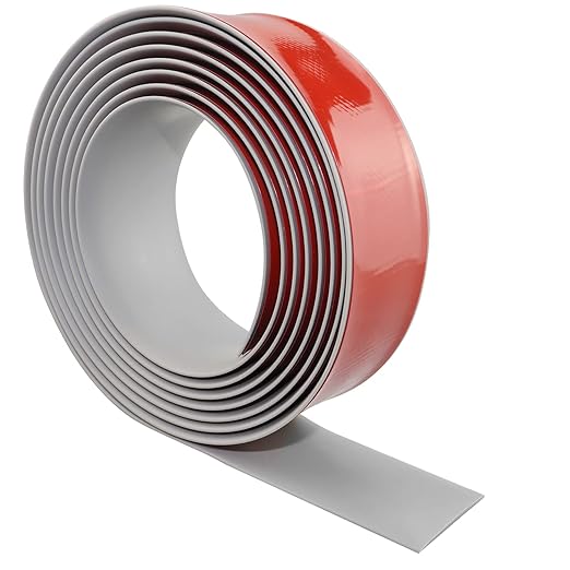 Floor Transition Strip 2" Self Adhesive Flat Vinyl Flooring Transitions Strip with Strong Backing (5cm, 10FT, Grey)