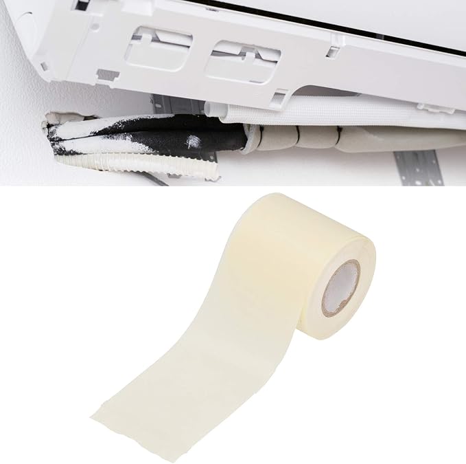 5pcs Air-Conditioner Pipe Tapes Oil- Tube Pipe Wrapping Tape Protective Tape Leakage Repair 6cm Width (Beige)