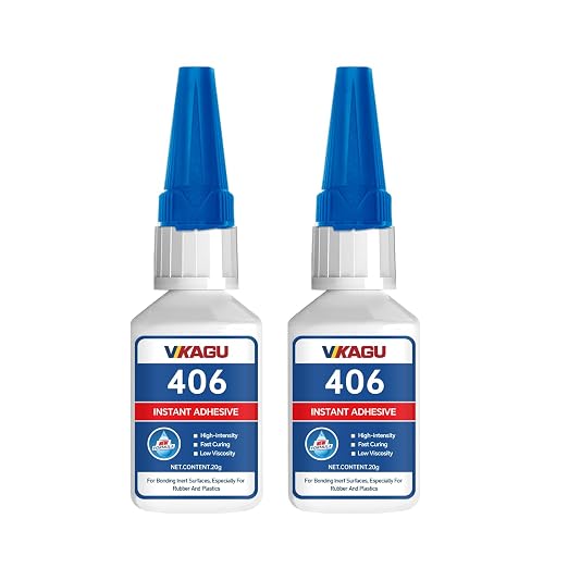 406 Super Glue Instant Adhesive Clear 20g Suitable for Plastics and Rubbers 2 Pack
