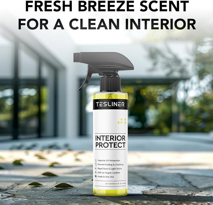 Interior Protect Conditioner for Tesla Vegan Leather Seats - Biodegradable, Superior UV Protection for Tesla Cleaning Products Interior, for Tesla Model 3 Y S X Car Accessories 2025